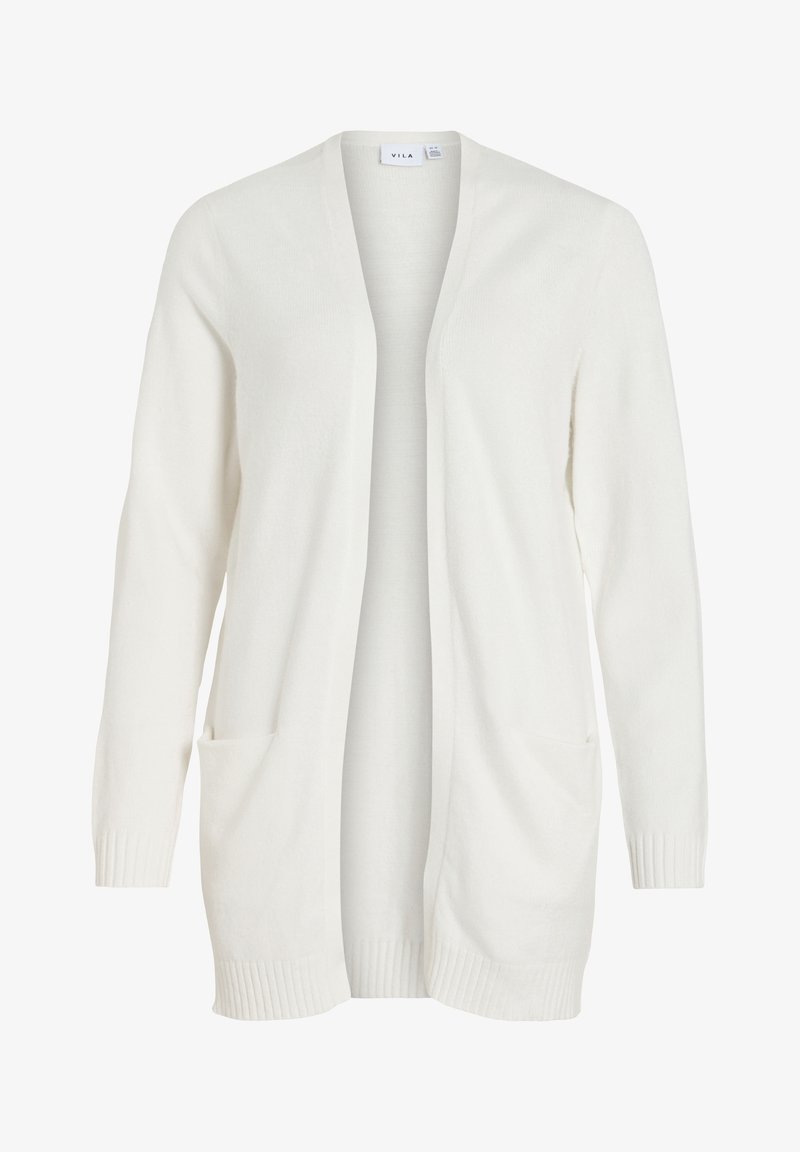 VILA VIRIL OPEN CARDIGAN Strickjacke white alyssum/weiß
