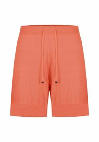 Shorts color pesca realizzati in morbido misto cotone. Presentano un cinturino elastico con cordino e orli risvoltati per comfort e vestibilità.