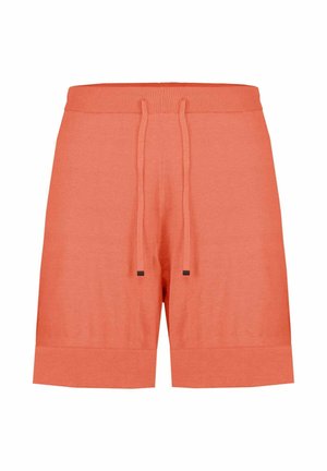 Perzikkleurige shorts van een zachte katoenmix. Voorzien van een elastische tailleband met een koord en omgekrulde boorden voor comfort en een goede pasvorm.
