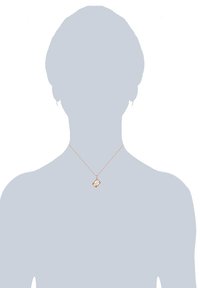 Rosaguld vedhæng halskæde med et geometrisk diamantformet vedhæng med en tekstureret overflade, hængende på en delikat kæde.