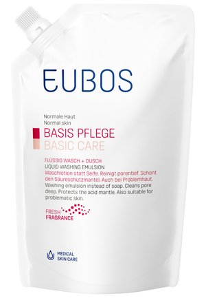 BASIS PFLEGE FLÜSSIG WASCH + DUSCH, ROT, NACHFÜLLBEUTEL - Liquid soap - rot