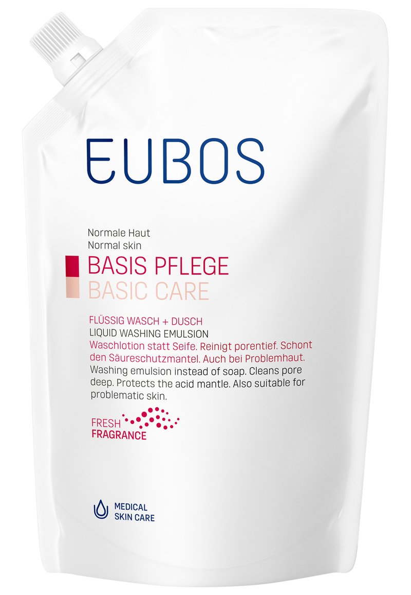 EUBOS - BASIS PFLEGE FLÜSSIG WASCH + DUSCH, ROT, NACHFÜLLBEUTEL - Flüssigseife - rot, Vergrößern
