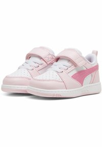 Puma REBOUND V6 LO  - Scarpe primi passi - white fast pink whisp of pink