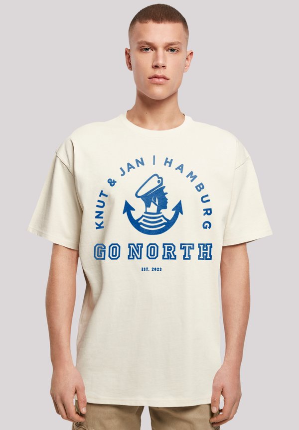 GO NORTH KNUT & JAN HAMBURG LOGO KNUT & JAN HAMBURG - T-Shirt print - sand