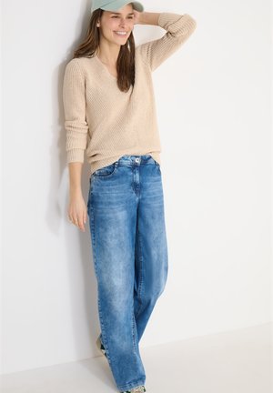 STRUKTUR - Striktrøje - beige