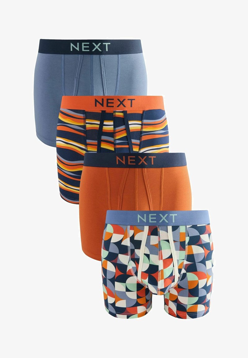 Next 4 PACK - Boxerkalsong - navy blue orange spot stripe