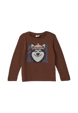 Langarmshirt - dunkelbraun