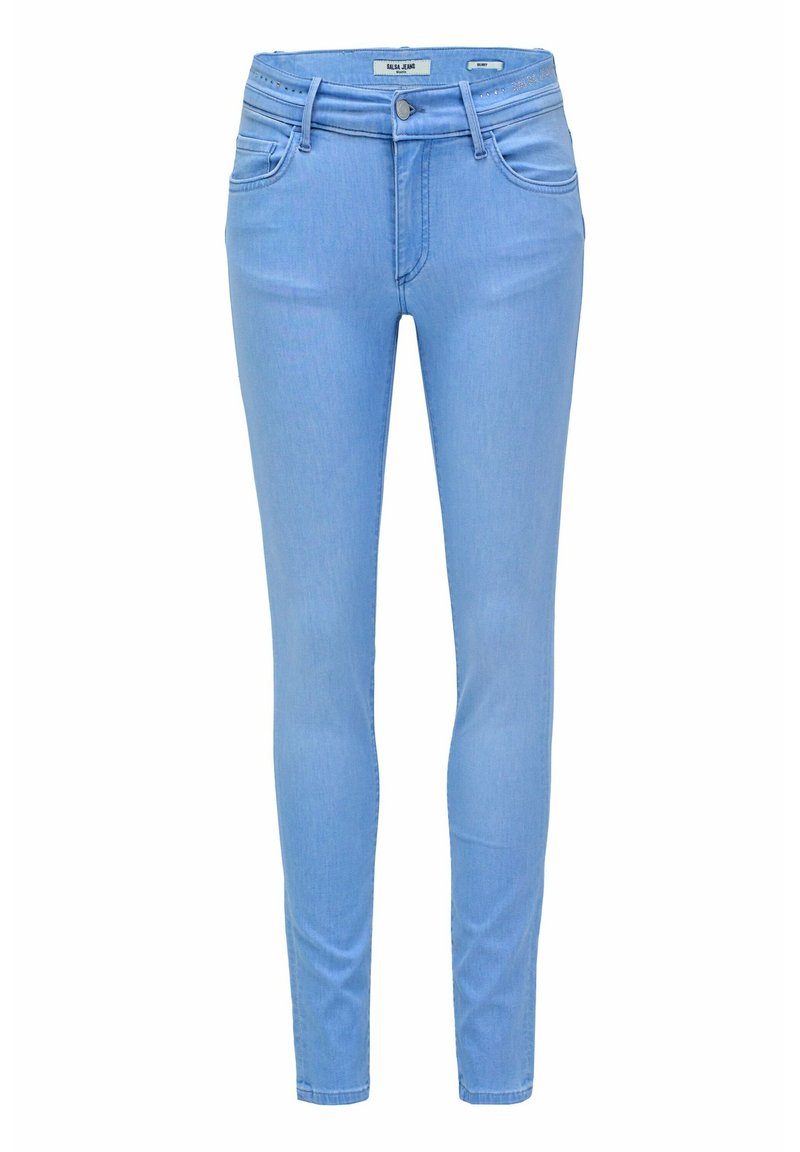 Jean Slim Femme Salsa 90%Coton Taille w26L32 Couleur Bleu Neuf