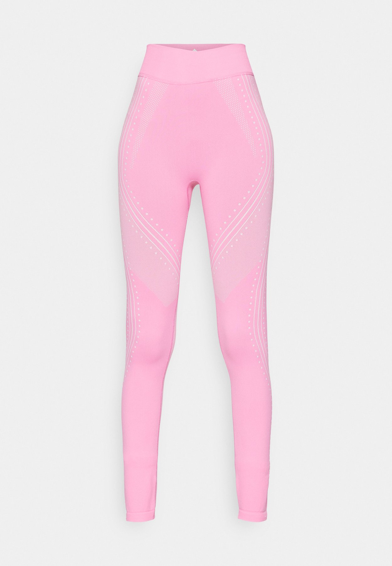 FULL LENGTH HIGH RISE SEAMLESS LEGGINGS WITH CONTRAST PATTERN