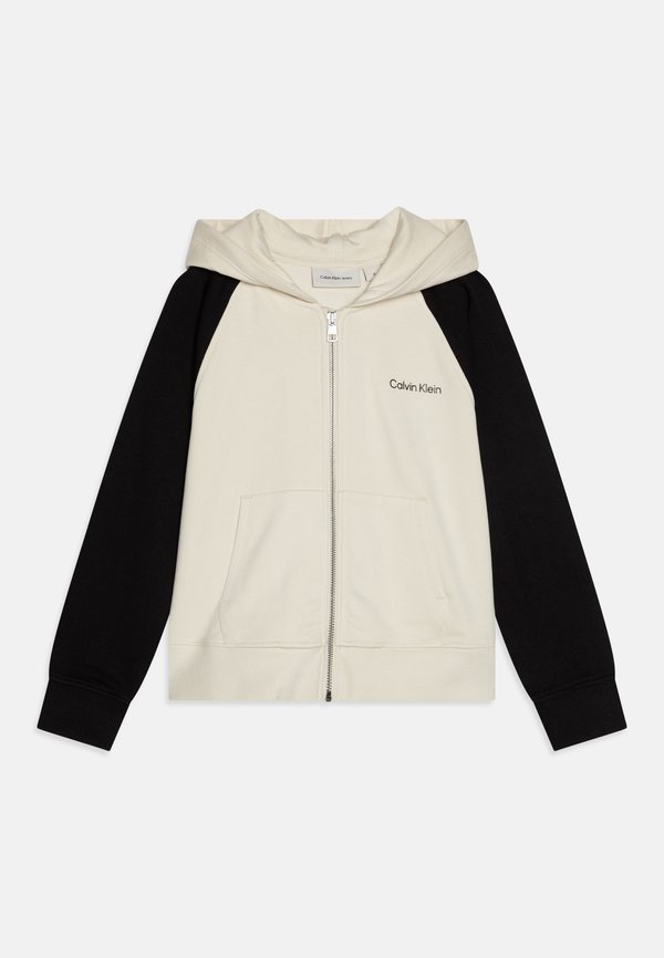 COLOR BLOCK ZIP-THROUGH - Zip-up sweatshirt - turtledove