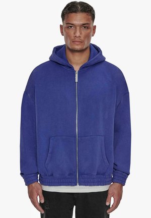 HEAVY HOODIE - Zip-up sweatshirt - washed blue