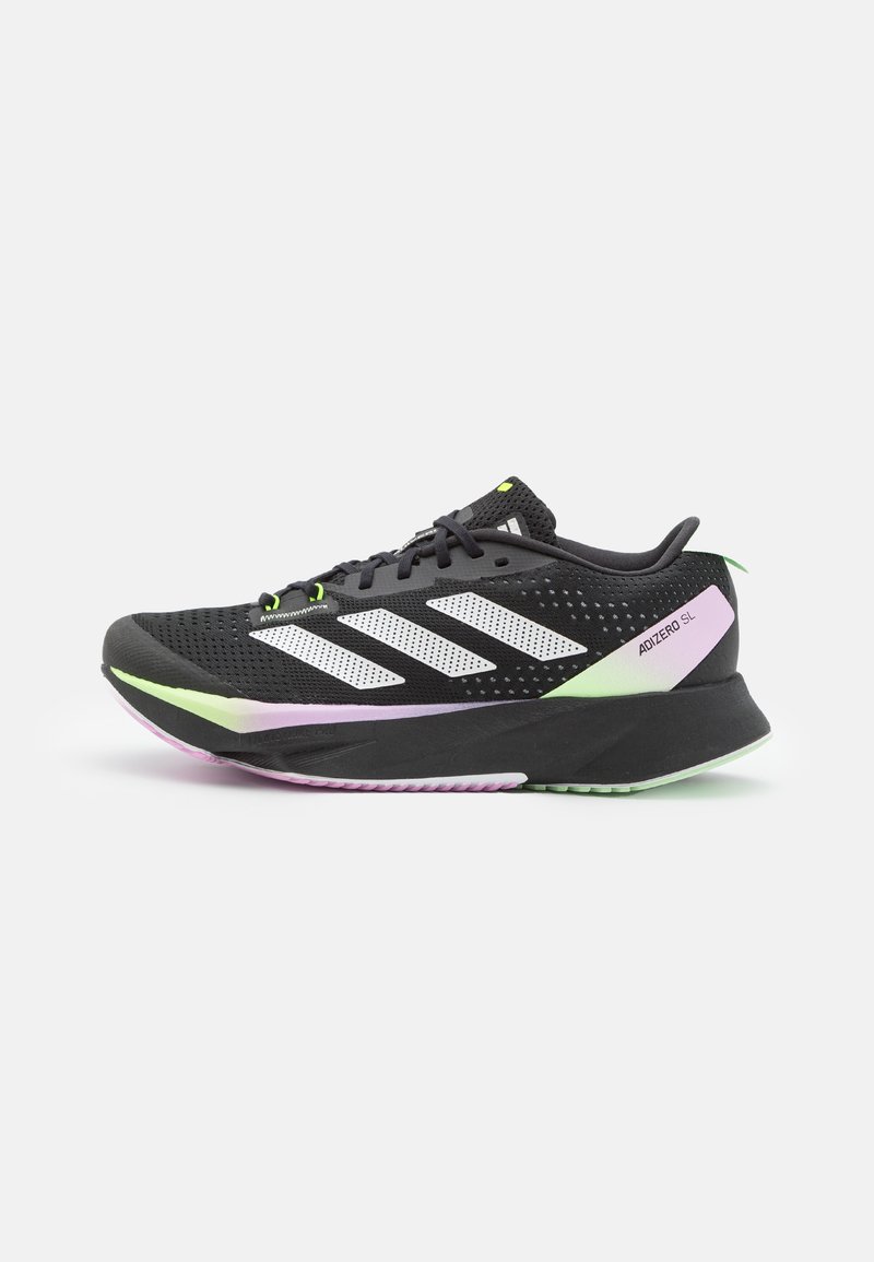adidas Performance ADIZERO - Zapatillas running asfalto - core black/zero metallic/green spark