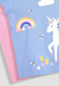 JoJo Maman Bébé 2-PACK REGULAR FIT - Trükipildiga T-särk - lilac purple unicorn & pink