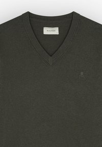 Scalpers V NECK - Strickpullover - dark khaki