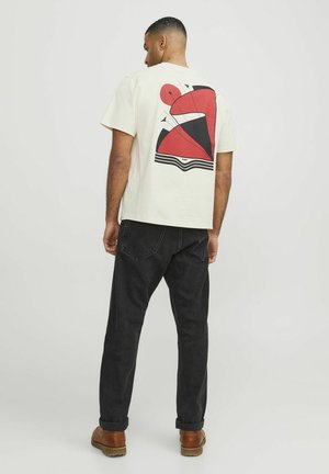 R.D.D. ROYAL DENIM DIVISION T-shirt med print - egret