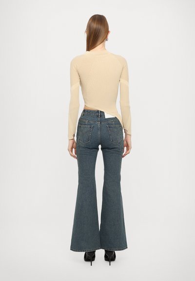 Feng Chen Wang DECONSTRUCTED LOGO  - Camiseta de manga larga - beige