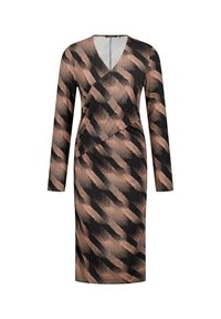Taifun MIT WICKEL EFFEKT - Jerseykleid - wood gemustert