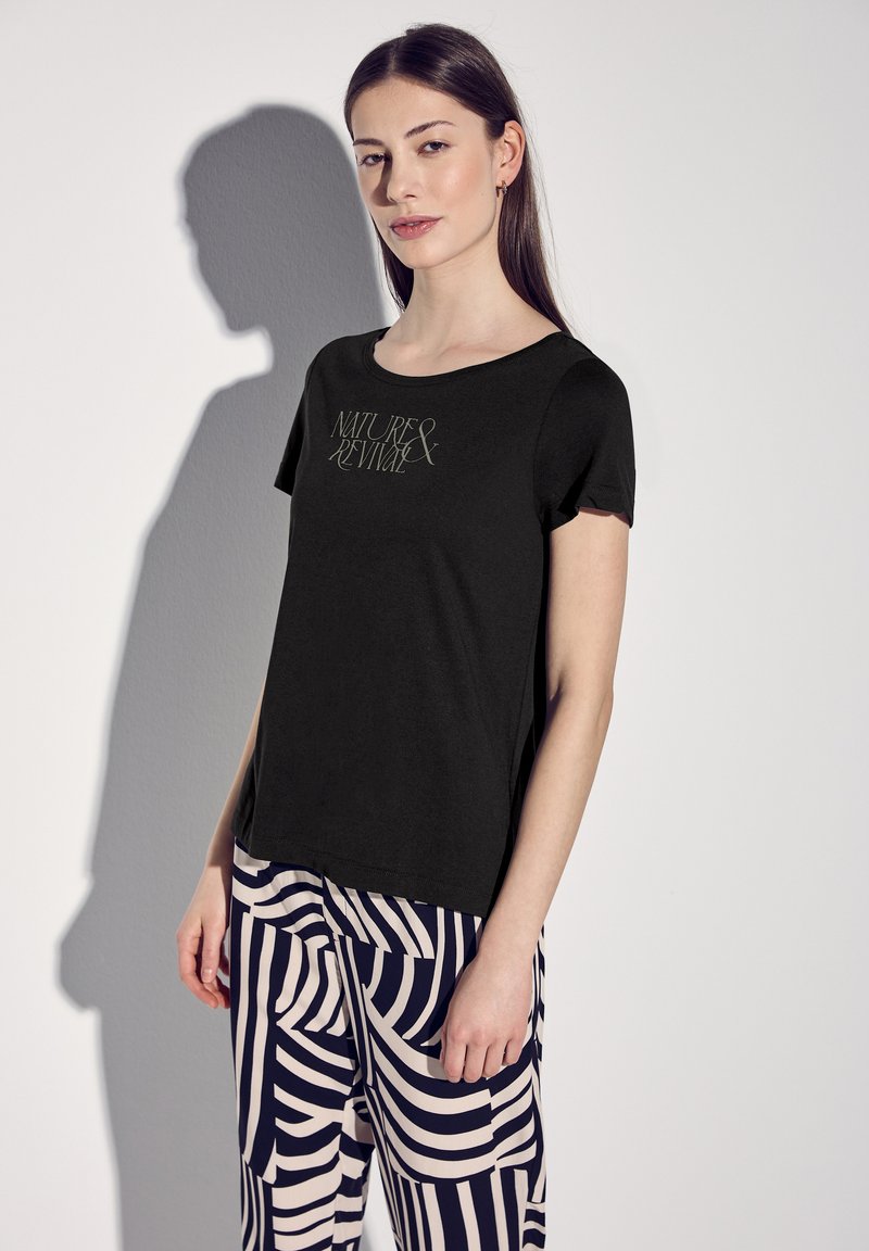 Street One - Print T-shirt - schwarz, Enlarge