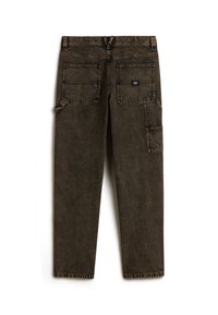 Vans DRILL CHORE CARPENTER ACID WASH  - Straight leg jeans - olive