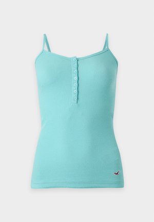 Hollister Co., BARE TIE FRONT BABYDOLL - Top - light blue