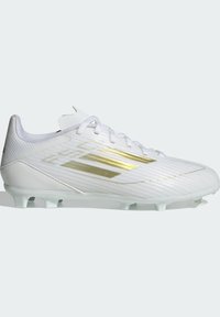 adidas Performance F50 LEAGUE FIRM/MULTI-GROUND CLEATS KIDS - Jalkapallokengät kiinteälle alustalle - cloud white   gold metallic   cloud white