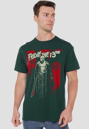 Cotton Soul, FRIDAY THE 13TH/DRIP - T-Shirt print - dark green