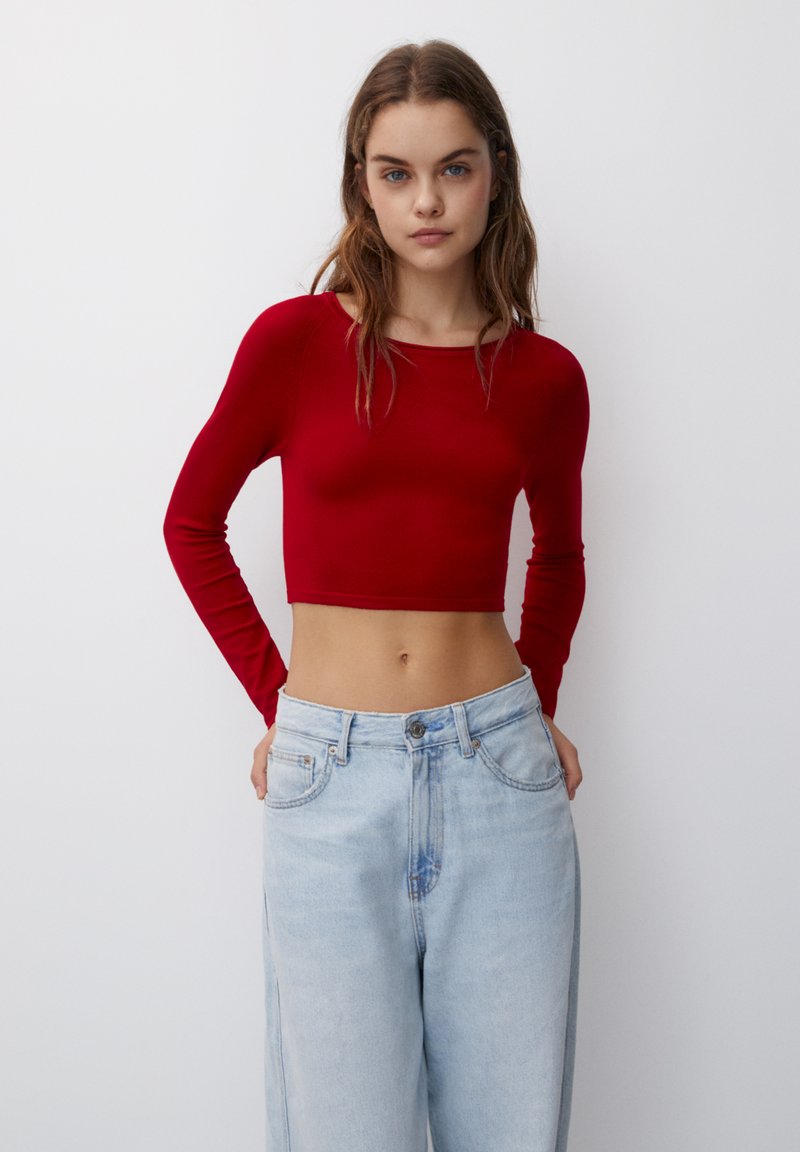 PULL&BEAR CROPPED Jumper red Zalando.ie