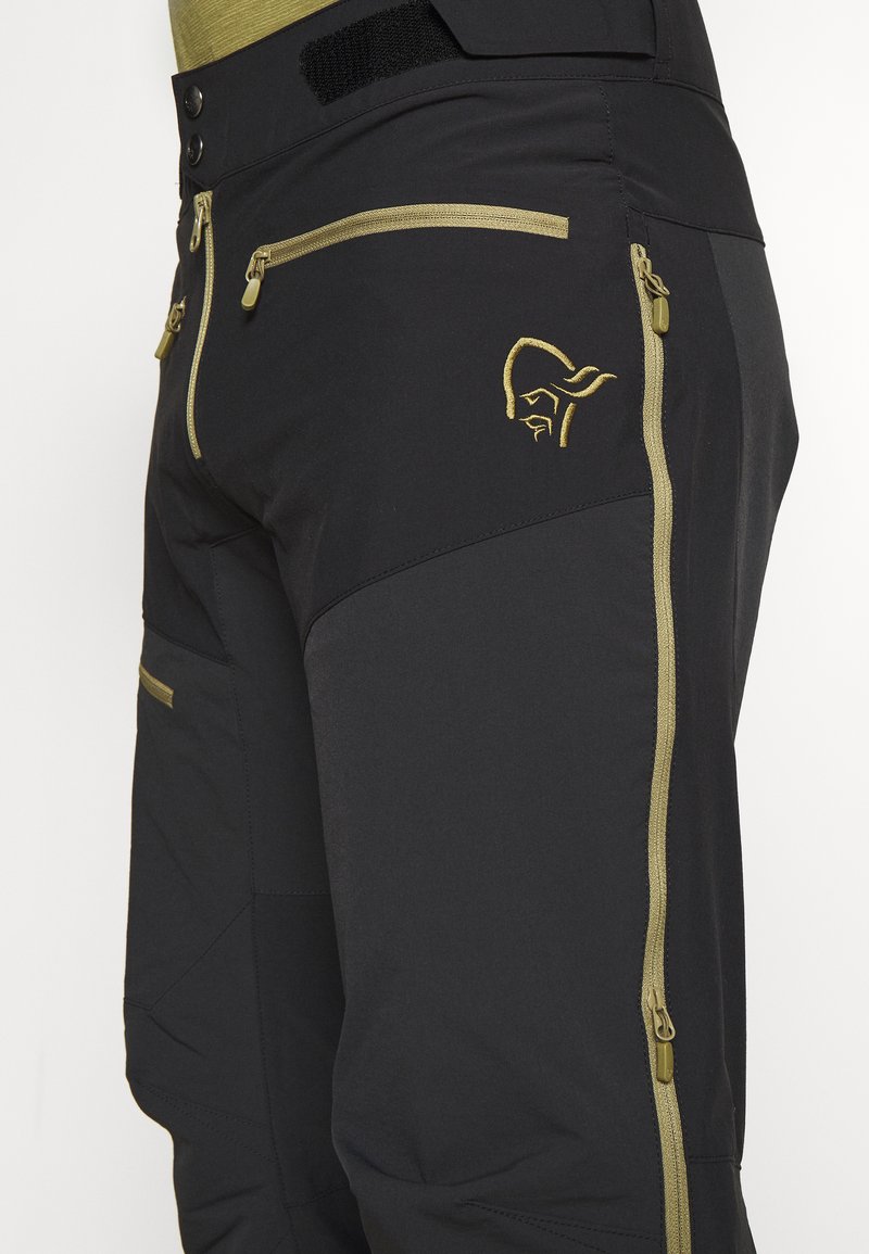 Norrona Fjora Flex1 Pants Outdoor Trousers Caviar Olive Drab Black Zalando De