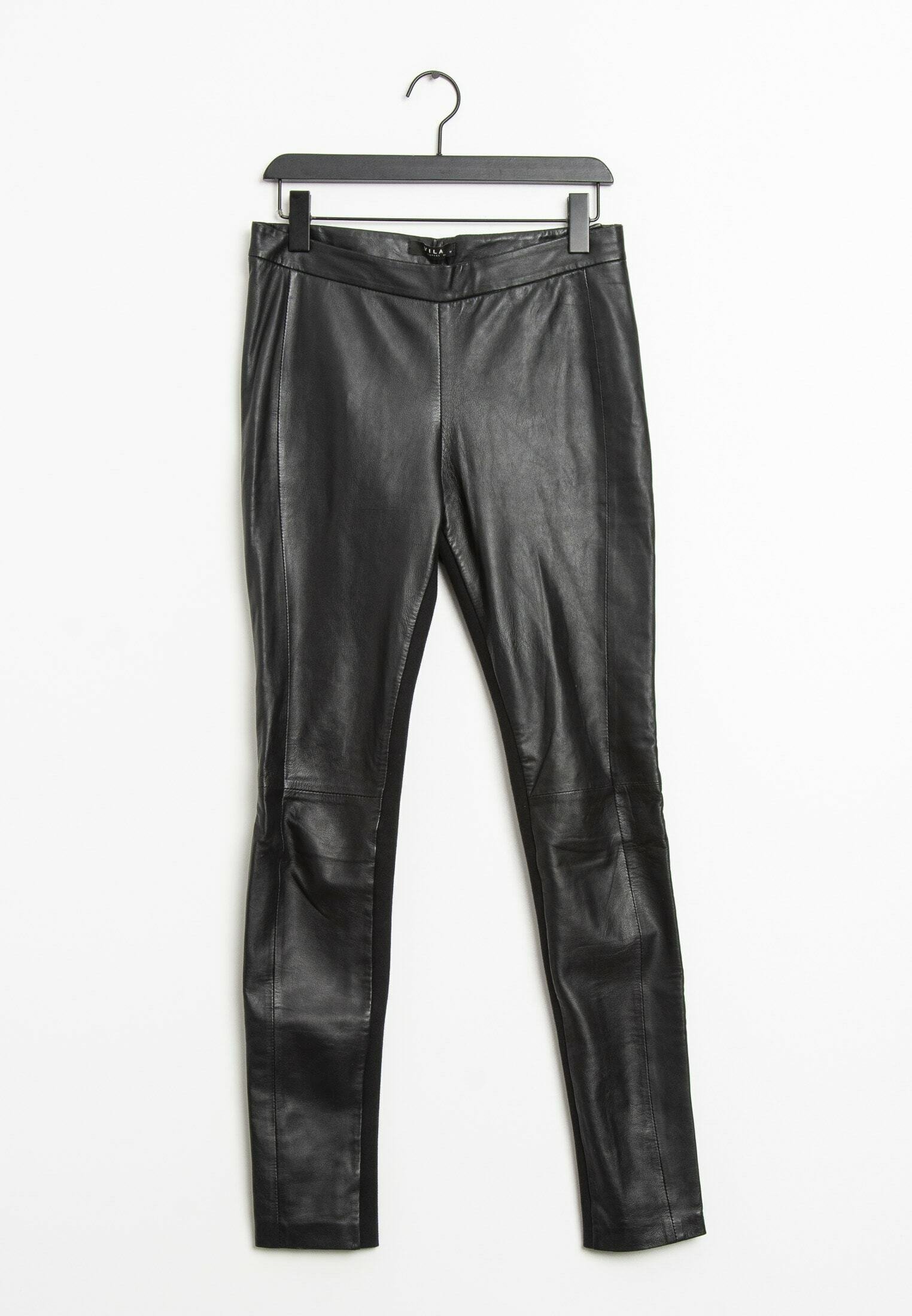 Vila Leather trousers - black - (Pre 