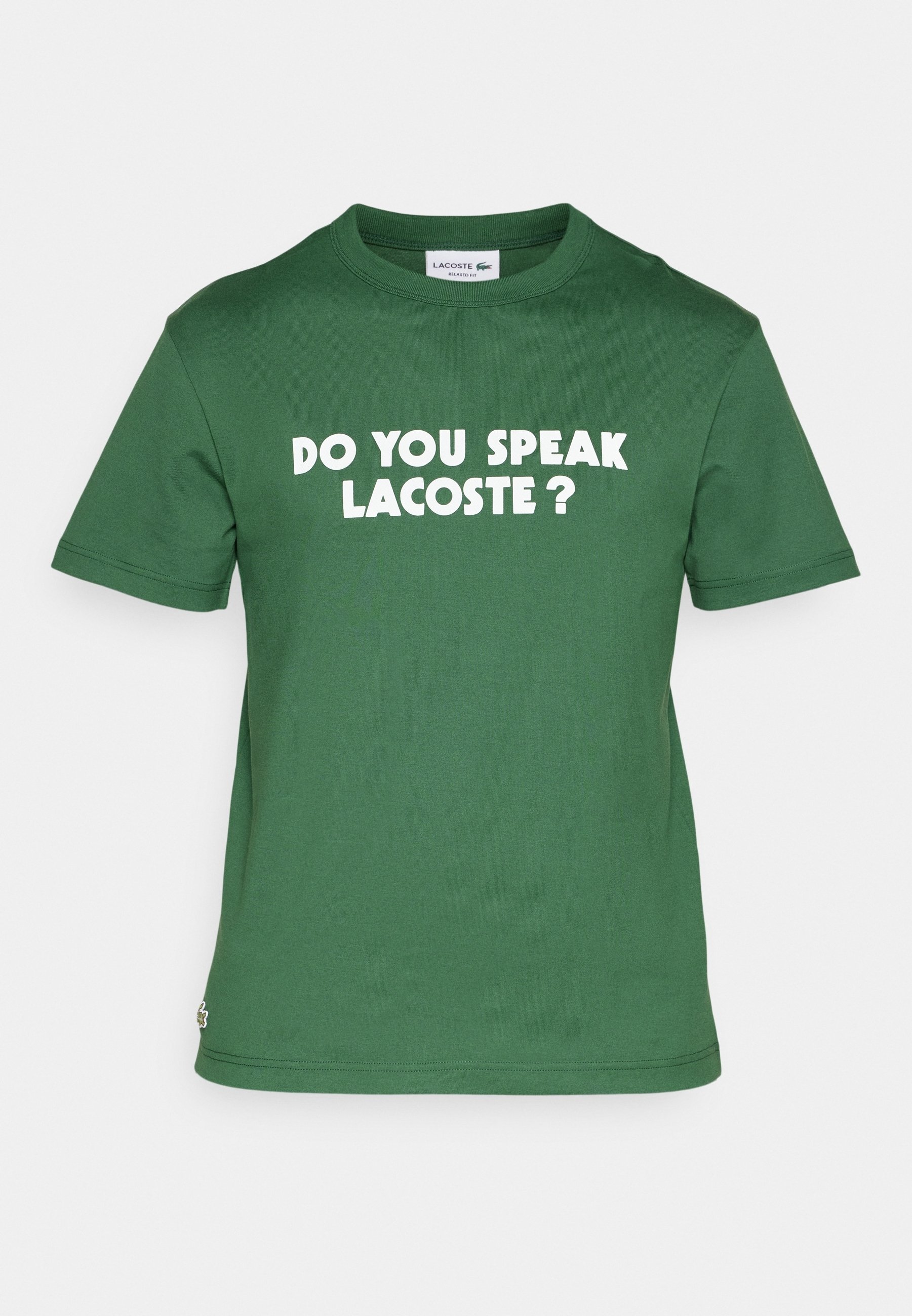 LACOSTE 緑色 Tシャツ DO YOU SPEAK LACOSTE? LACOSTE 緑色 Tシャツ DO YOU SPEAK LACOSTE? Lacoste slogan