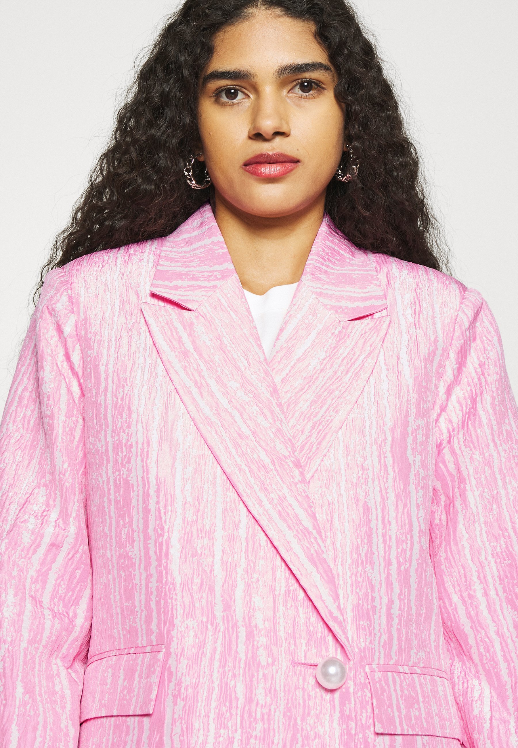 bubblegum pink blazer
