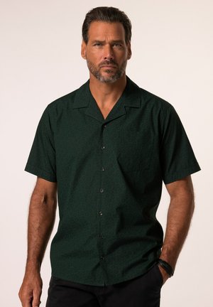 JP1880 SHIRT, SHORT SLEEVE, FLORAL PRINT, CUBA COLLAR, CUBA FIT - Hemd - dark green