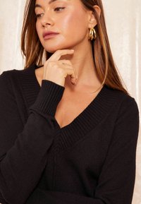 Friends Like These DEEP V NECK MINI - Pārliekama kleita - black