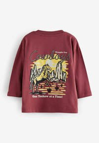 Next BACK PRINT - Hosszú ujjú felső - burgundy red