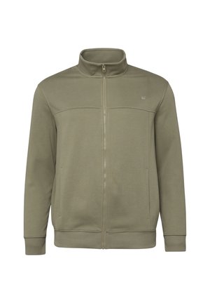 Sweater met rits - olivgrün