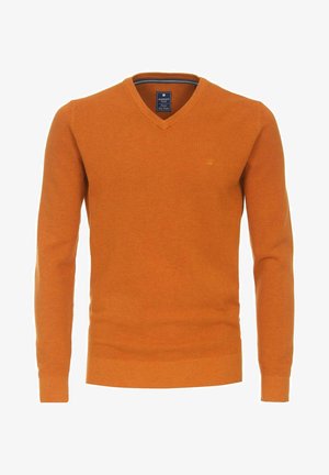 Redmond MIT V-AUSSCHNITT - Strickpullover - gelb messing