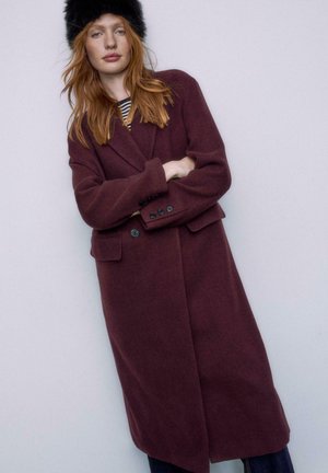 Klassisk frakke - mottled dark purple