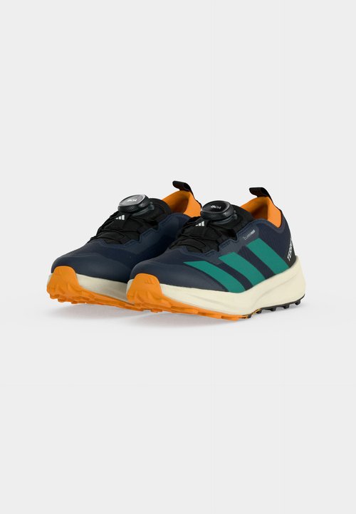 adidas AGRAVIC UNISEX - Hiking shoes - core black/legend ink/equipment green — photo 3