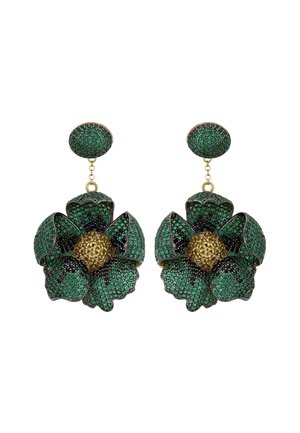 POPPY FLOWER DROP - Earrings - green
