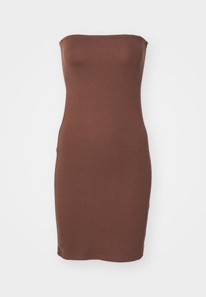 NA-KD, MINI TUBE DRESS - Трикотажна рокля - brown