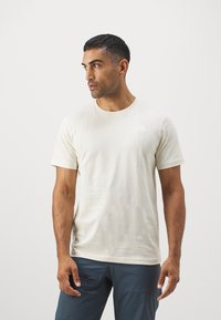 The North Face M SS BOX NSE TEE - Apdrukāts T-krekls - white dune/muted pine