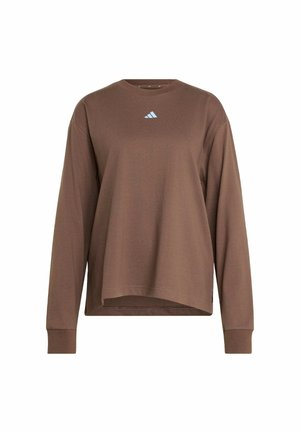 adidas Sportswear, ADIDAS SPORTSWEAR 3 STRIPES STUDIO BOYFRIEND LONGSLEEVE TEE - Top dugih rukava - earth strata