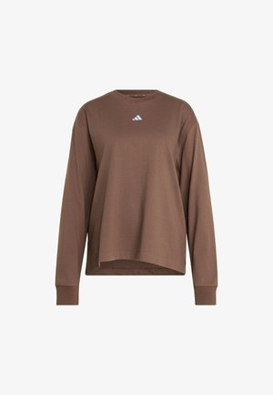 adidas Sportswear, ADIDAS SPORTSWEAR 3 STRIPES STUDIO BOYFRIEND LONGSLEEVE TEE - Top dugih rukava - earth strata
