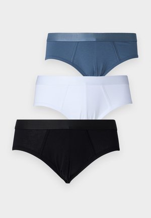 BRIEFS 3 PACK - Briefs - black/steel blue/white