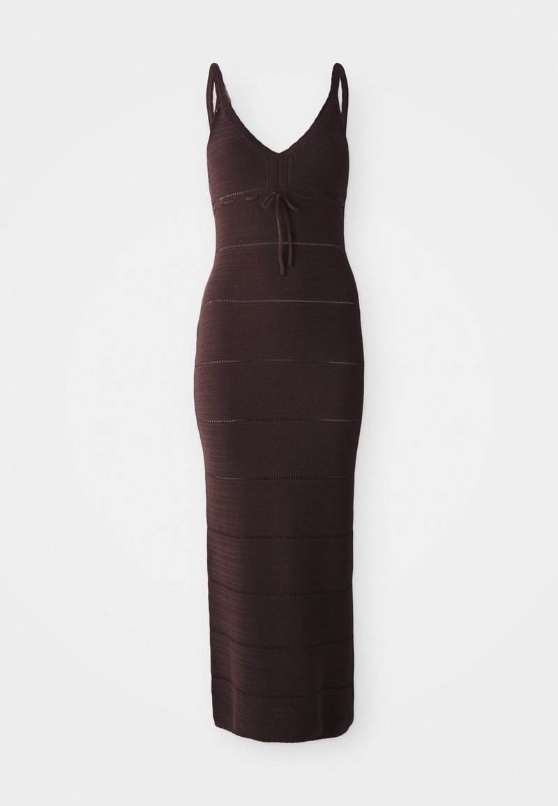 Gina Tricot Gebreide jurk bruin