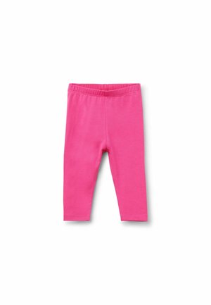 Leggings pour tout-petits de couleur rose vif avec taille élastique, présentés sur un fond blanc.