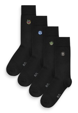Next 4 PACK EMBROIDERED - Socken - mandalorian black