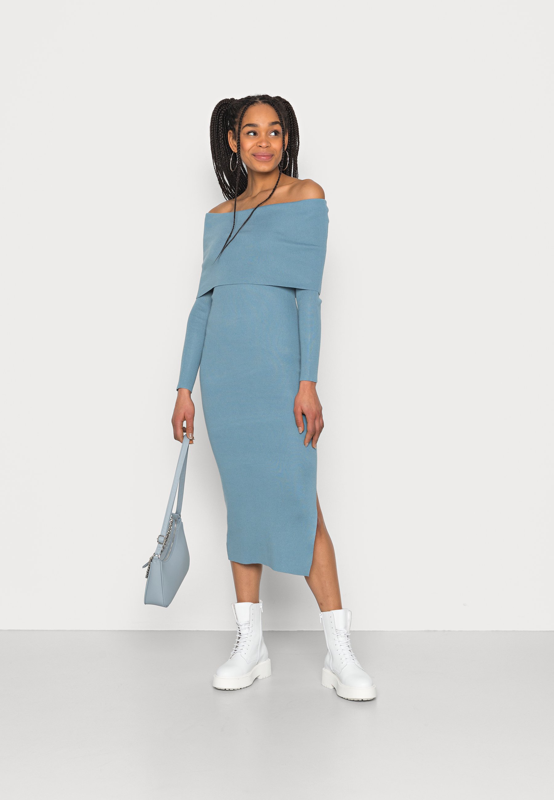 Missguided BARDOT LONG SLEEVE MIDAXI 