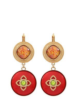 Satellite Paris HIGH FASHION PRESTIGE CRYSTAL CABOCHON SLEEPER - Boucles d'oreilles - corail