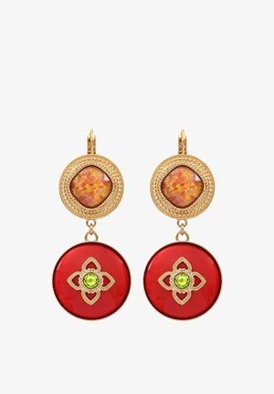 Satellite Paris HIGH FASHION PRESTIGE CRYSTAL CABOCHON SLEEPER - Boucles d'oreilles - corail